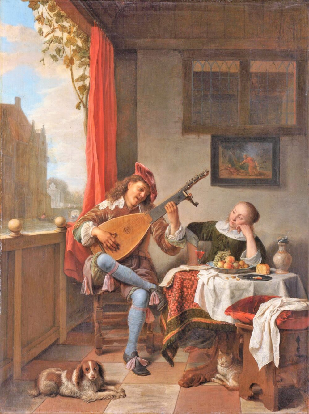 ヘンドリック・マルテンス・ゾルフ《リュート弾き》（1661年）